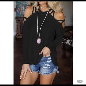 Sexy cold Shoulder Top. Available in SMLXL